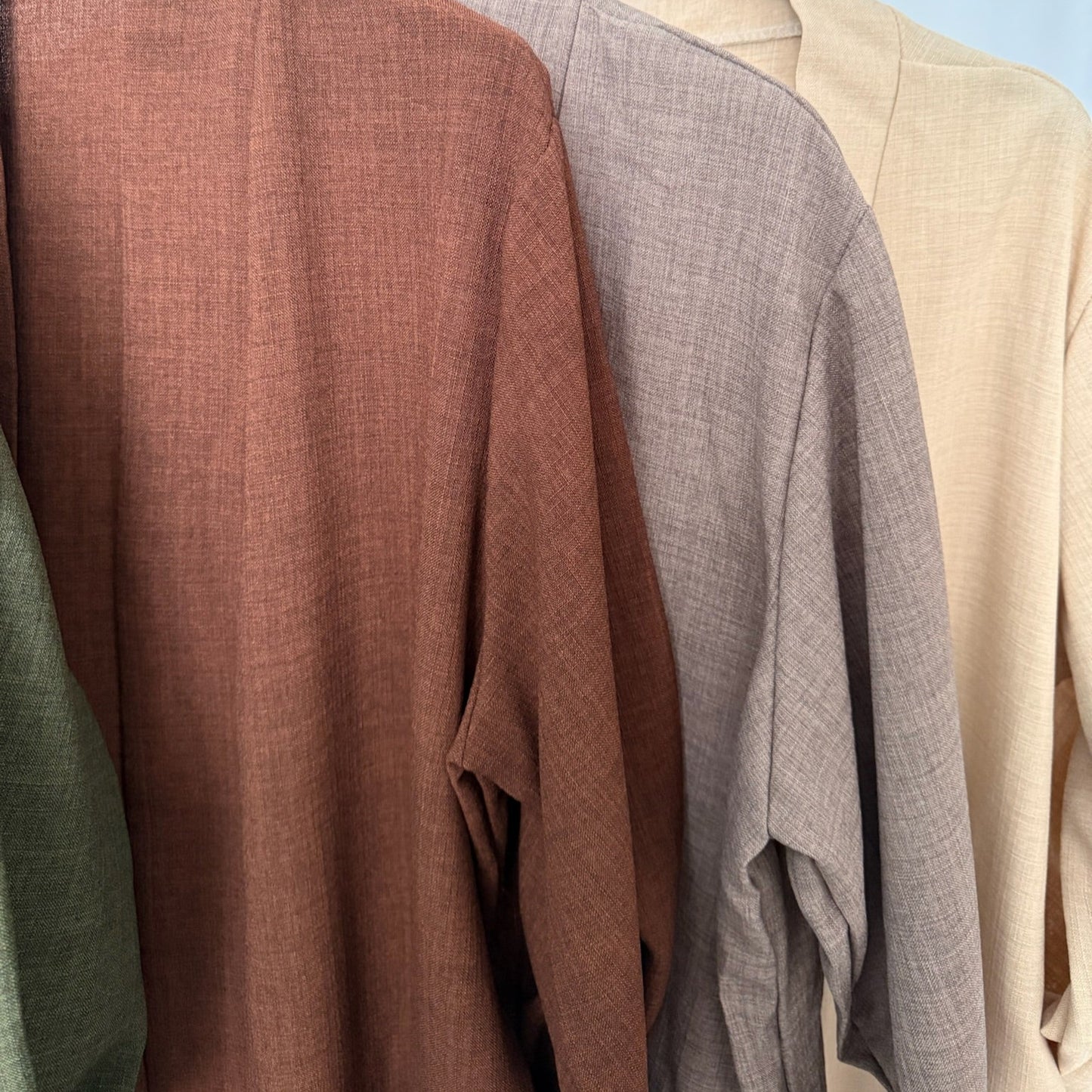 Daily casual open abaya with pockets