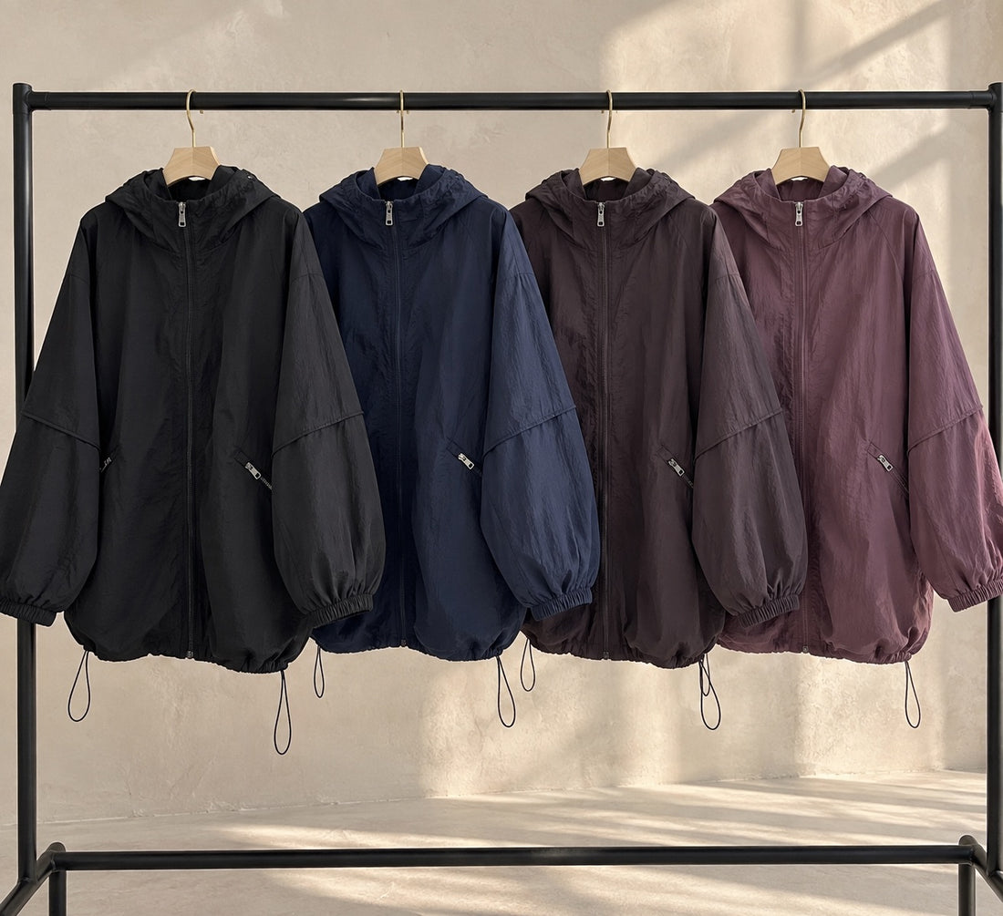 Hooded Nylon Casual lightweight Jacket