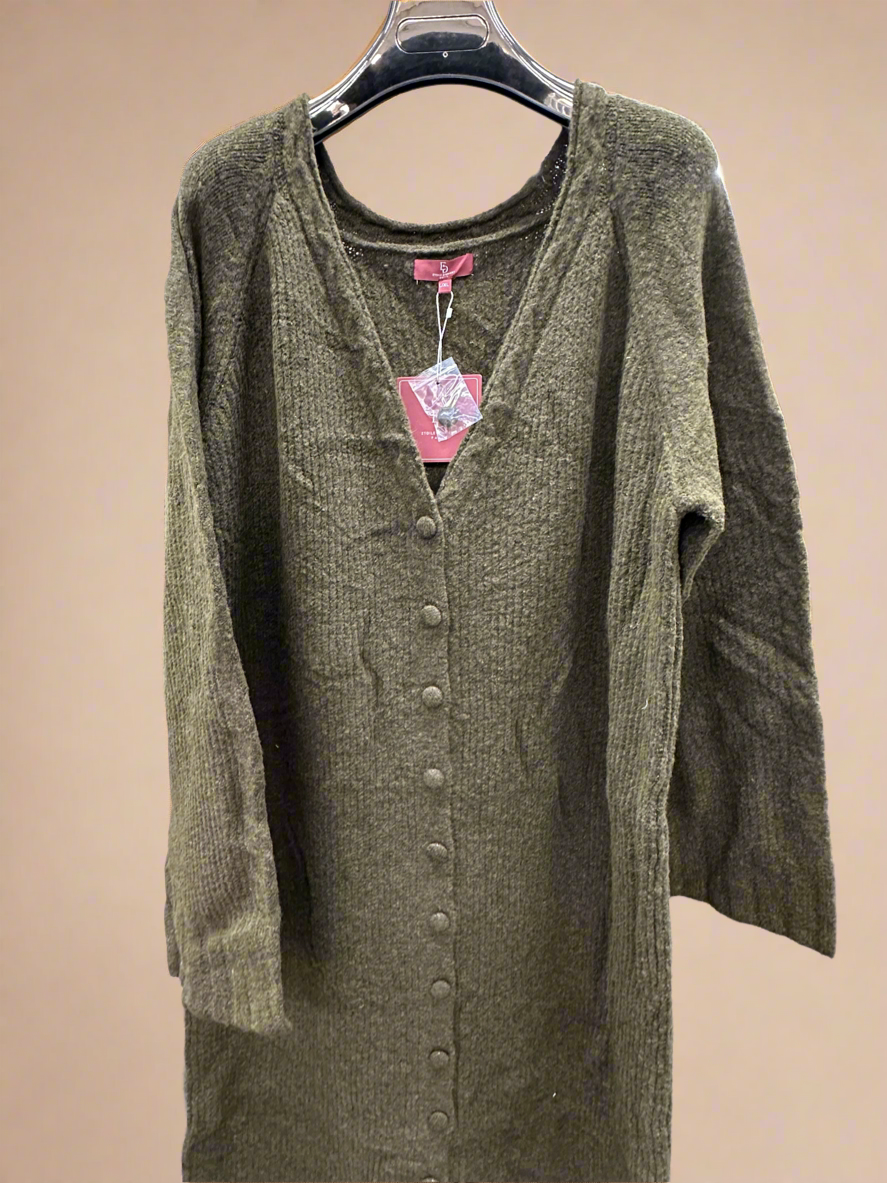 Ribbed buttoned cardigans