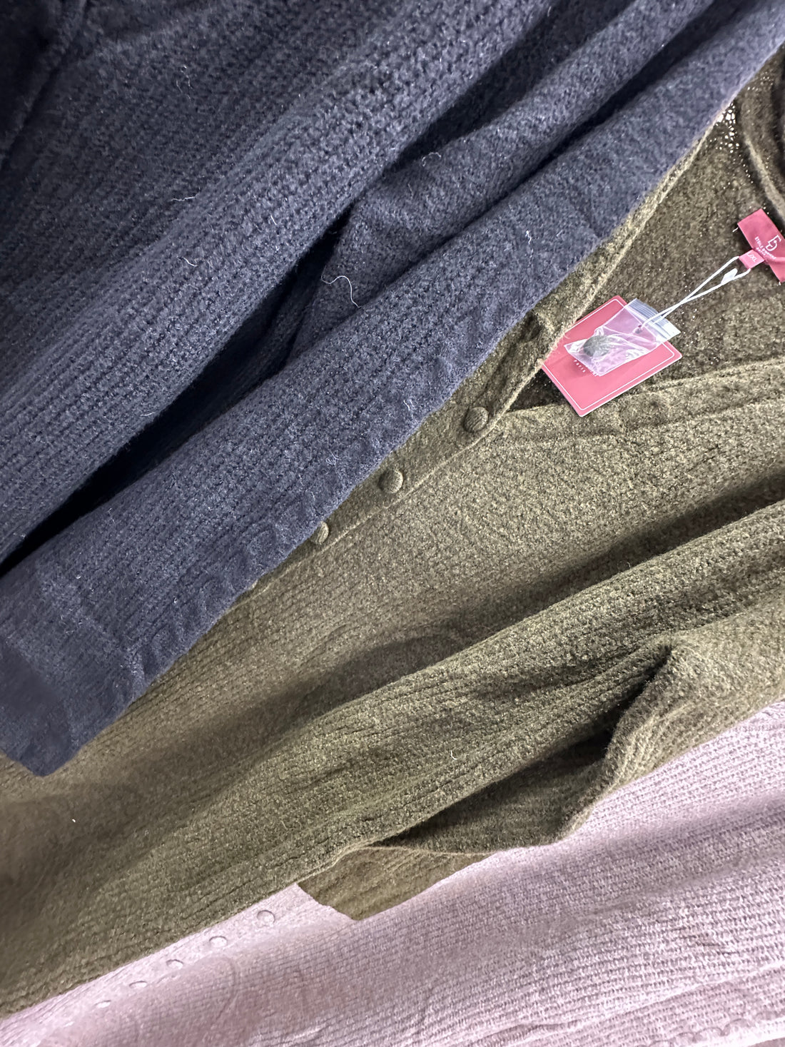 Ribbed buttoned cardigans