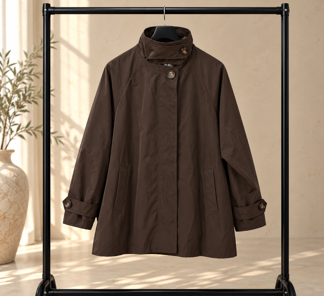 High Neck Lightweight casual jacket