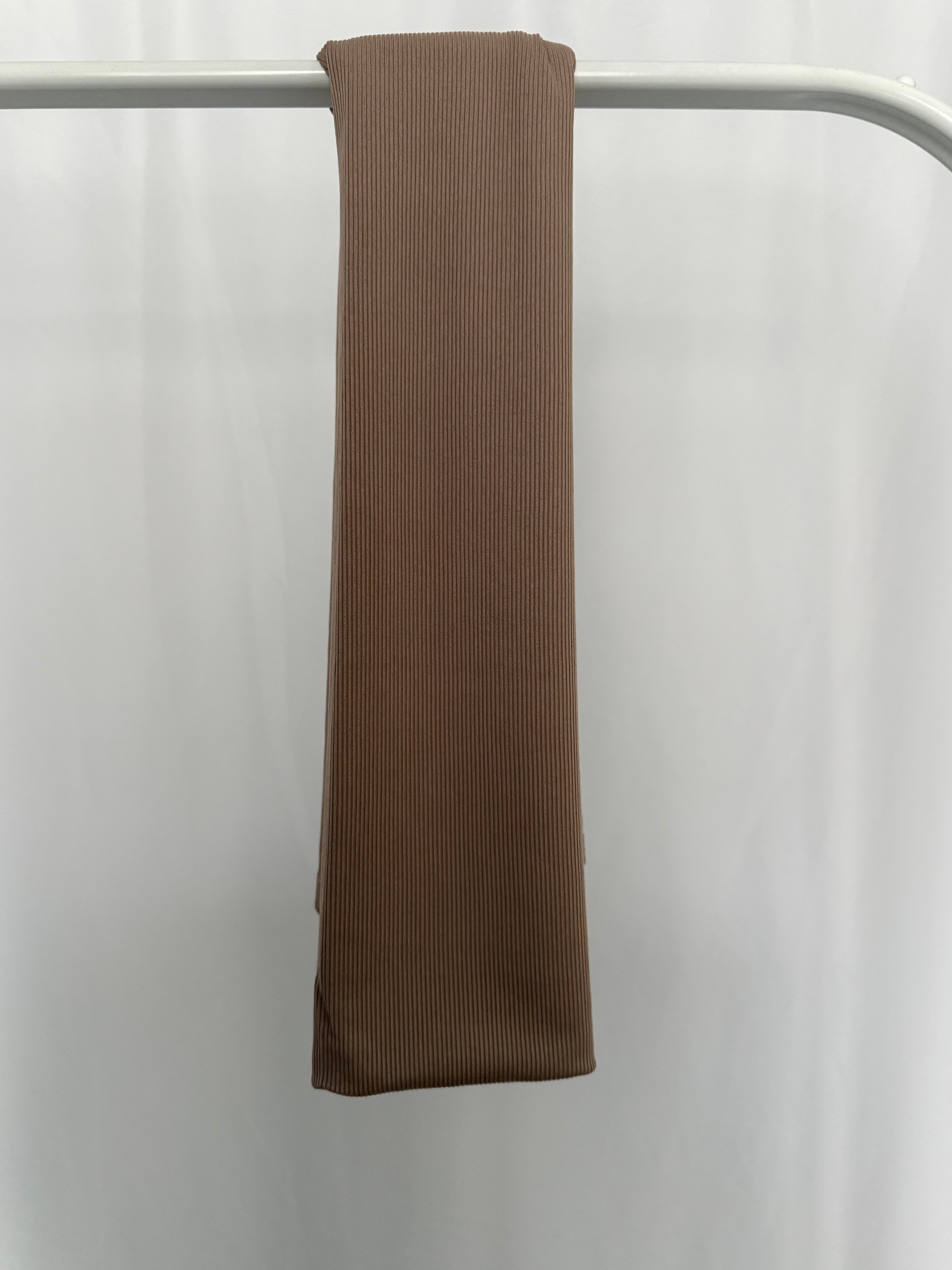 Bamboo ribbed jersey hijabs triple stitched stretchy