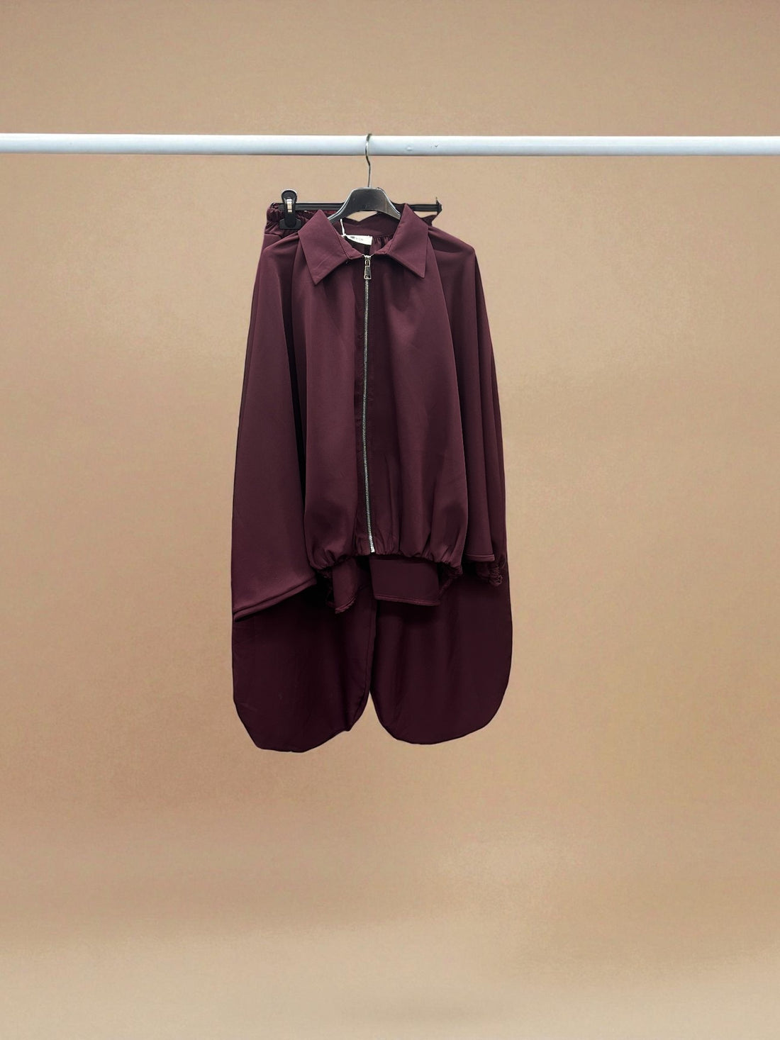 Zip Up Collar Detail Co-Ord Set