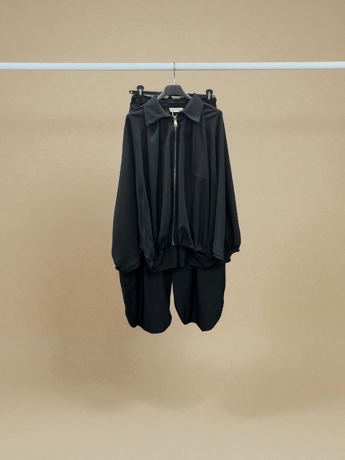 Zip Up Collar Detail Co-Ord Set