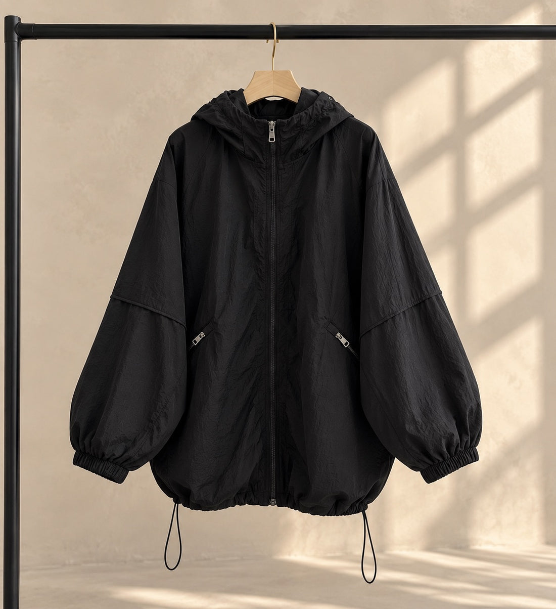 Hooded Nylon Casual lightweight Jacket