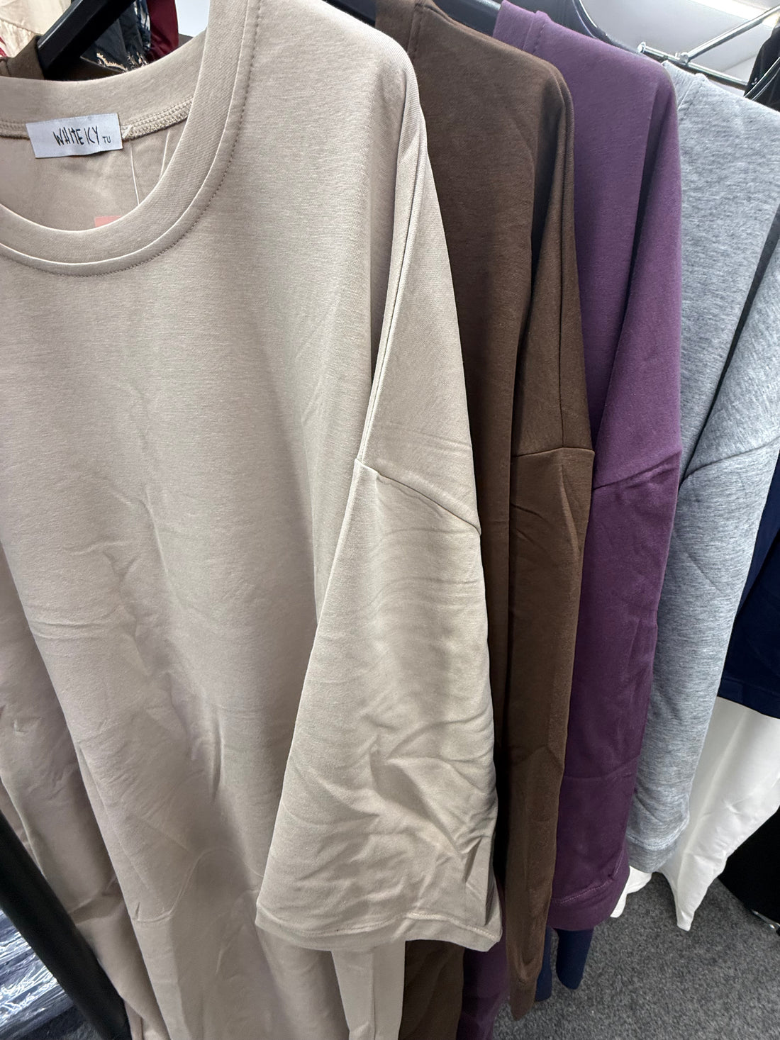 Long sleeved everyday tshirt dress with pockets