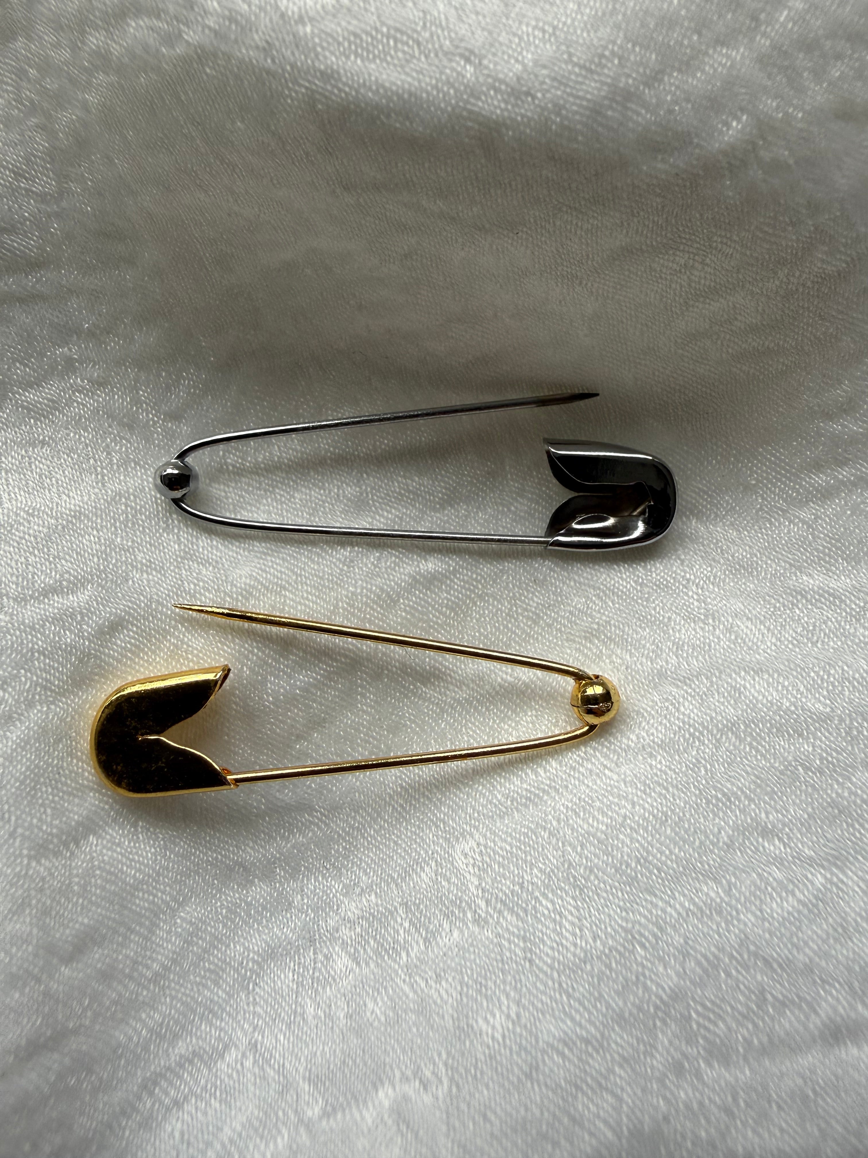 No Snag Ball-End Hijab Safety Pins for Everyday Use 10pcs - Secure Clasp Closure, Smooth Tip, Gold & Silver Finishes, Lightweight & Durable