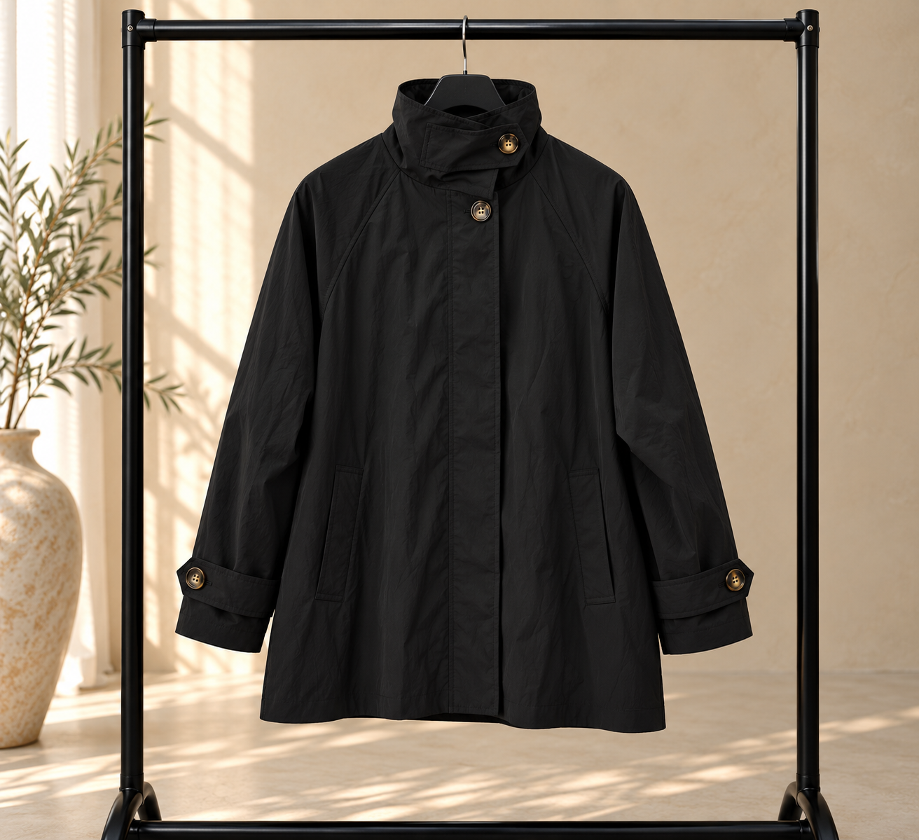 High Neck Lightweight casual jacket