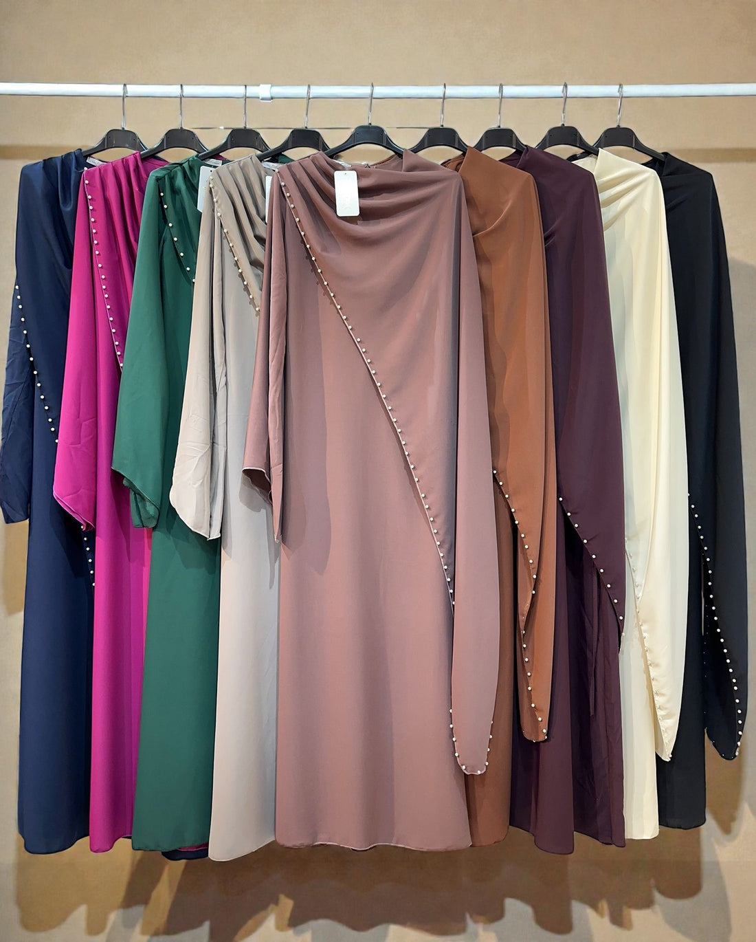 Pearl layered satin style maxi dress