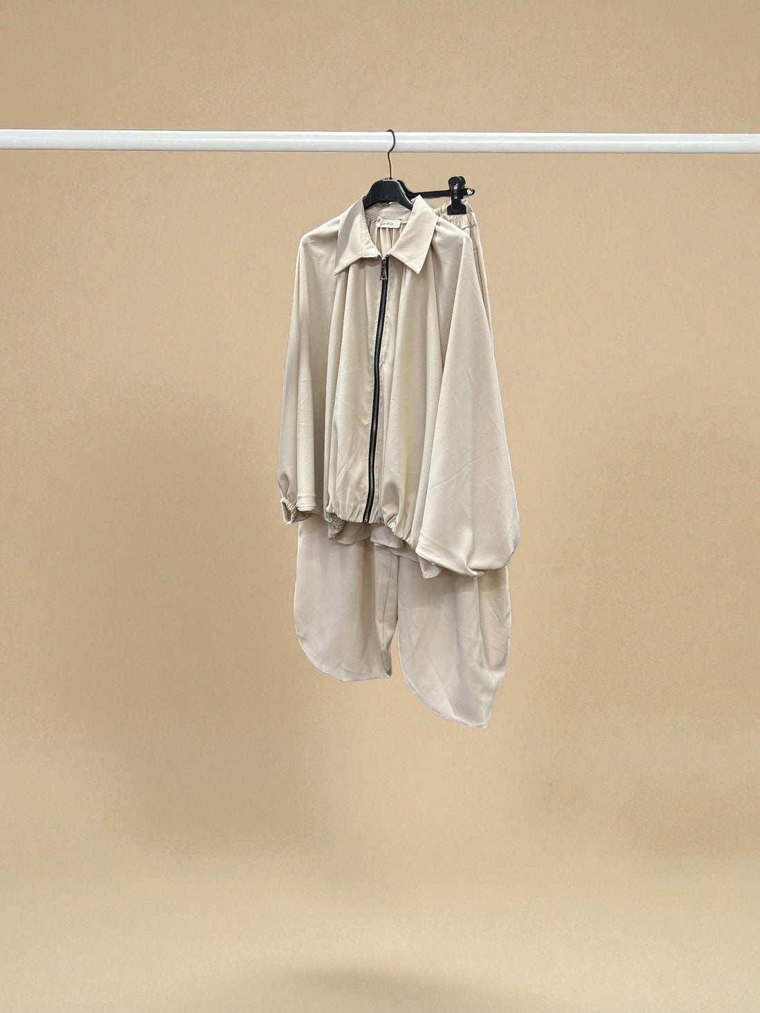 Zip Up Collar Detail Co-Ord Set