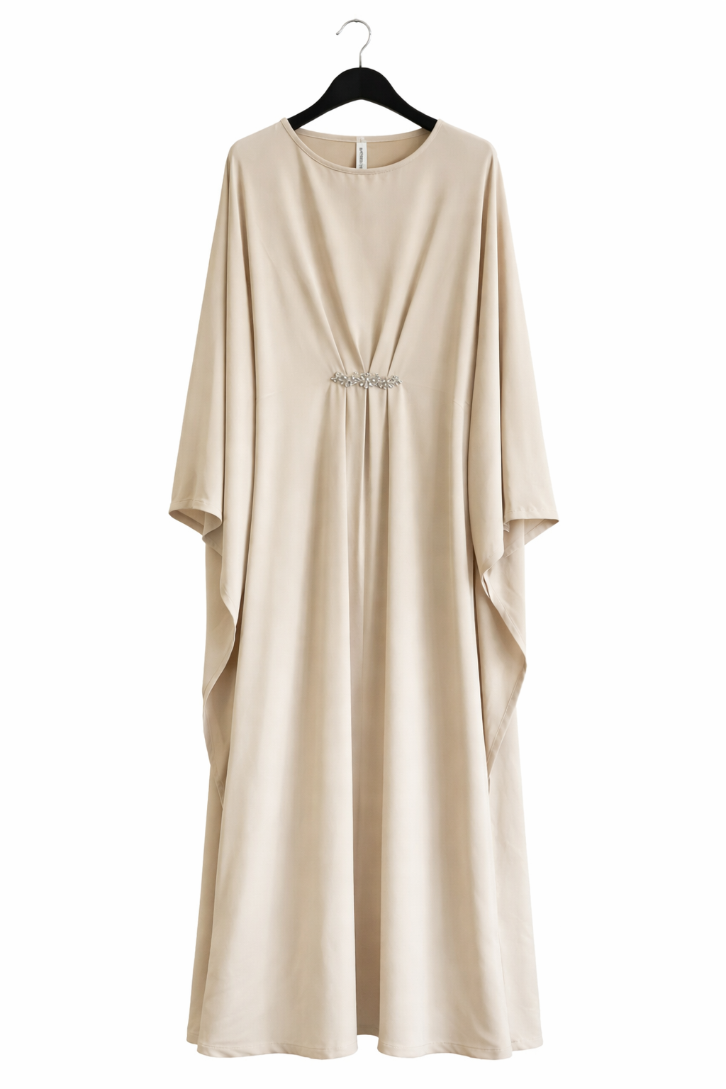 Simple embellished abaya kaftan with inner tie