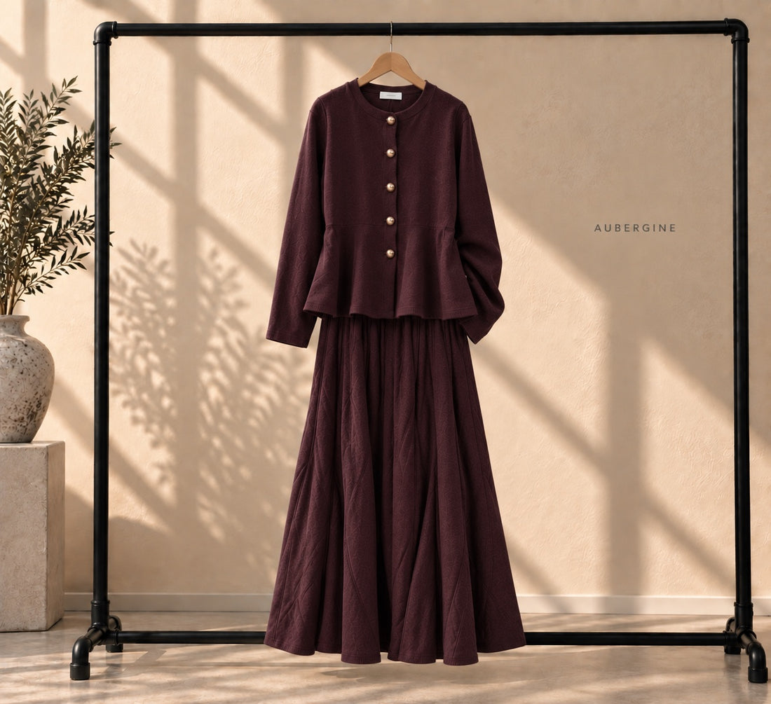 Panelled Knit Skirt Set