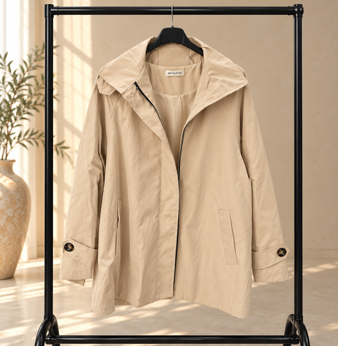 High Neck Lightweight casual jacket