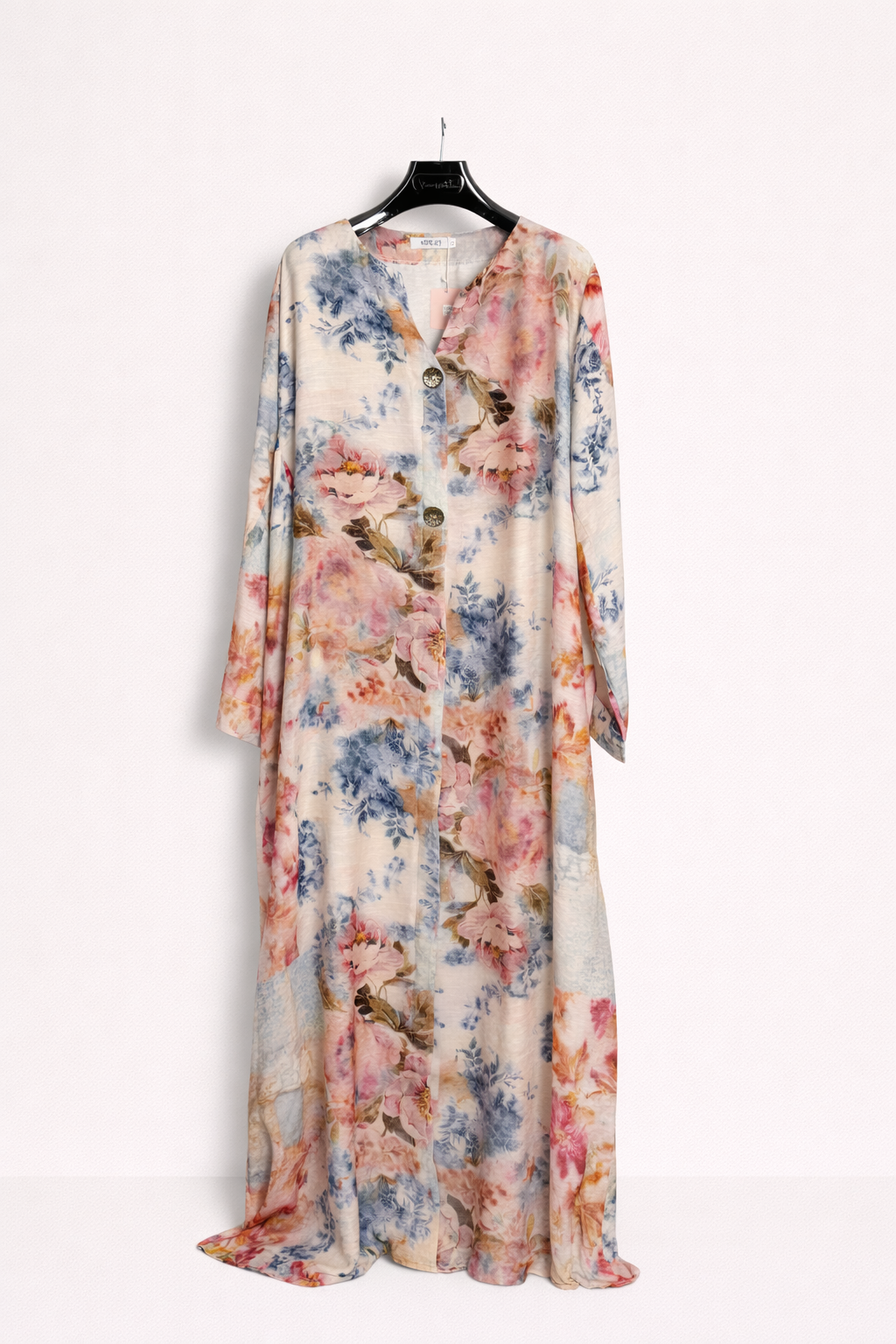 Floral Pocket Gold Button Casual Dress