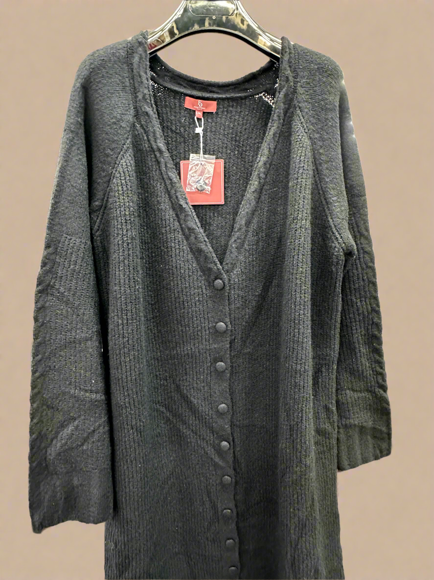 Ribbed buttoned cardigans