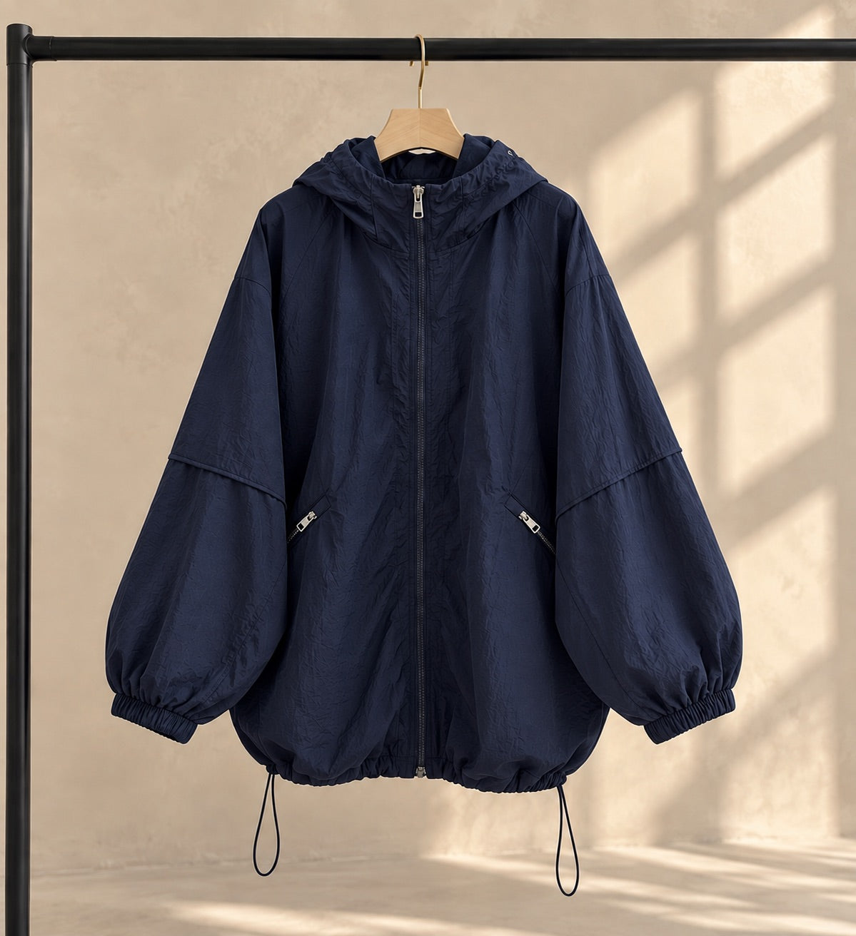 Hooded Nylon Casual lightweight Jacket