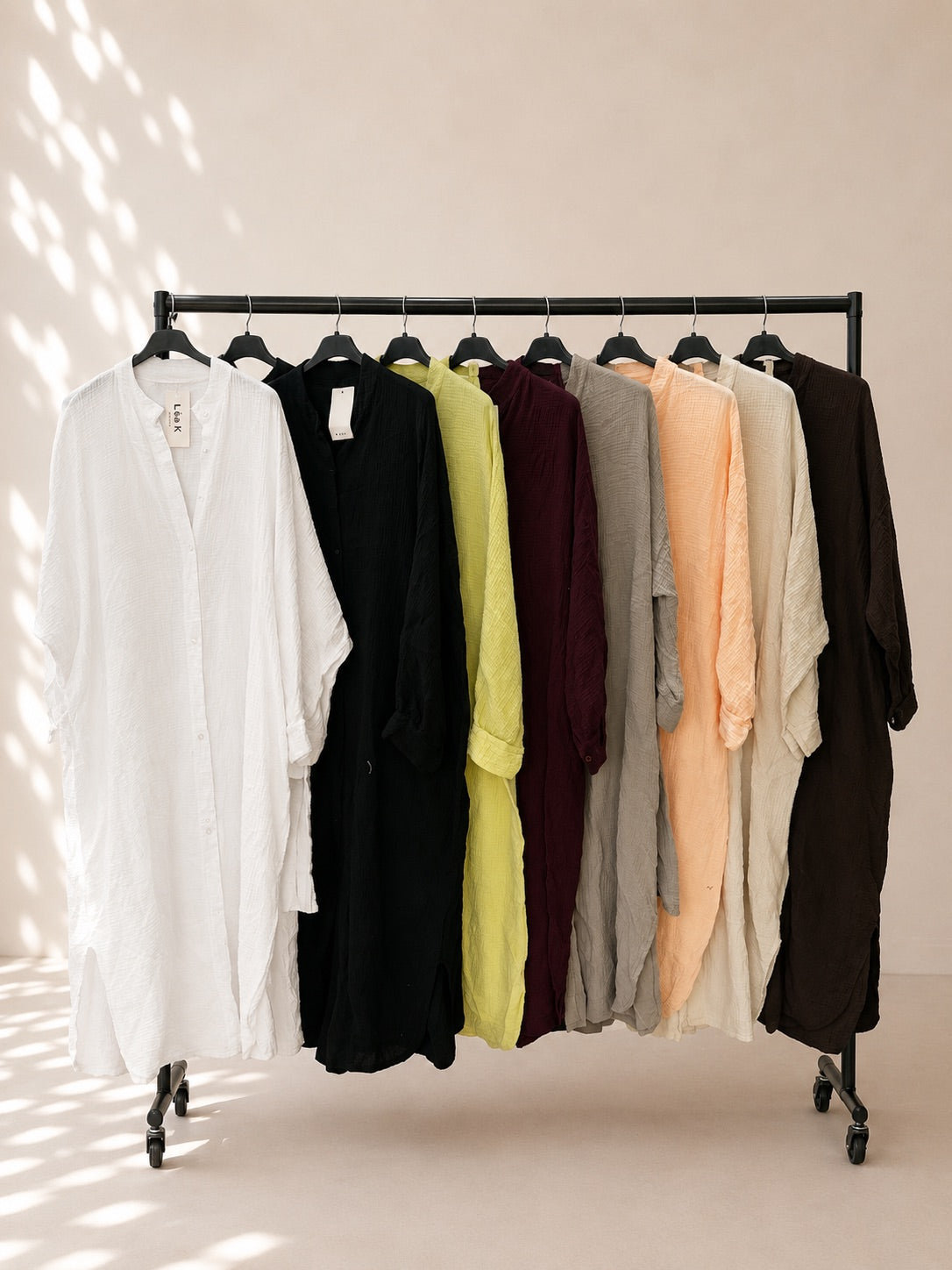 Longline cotton cheesecloth coord set