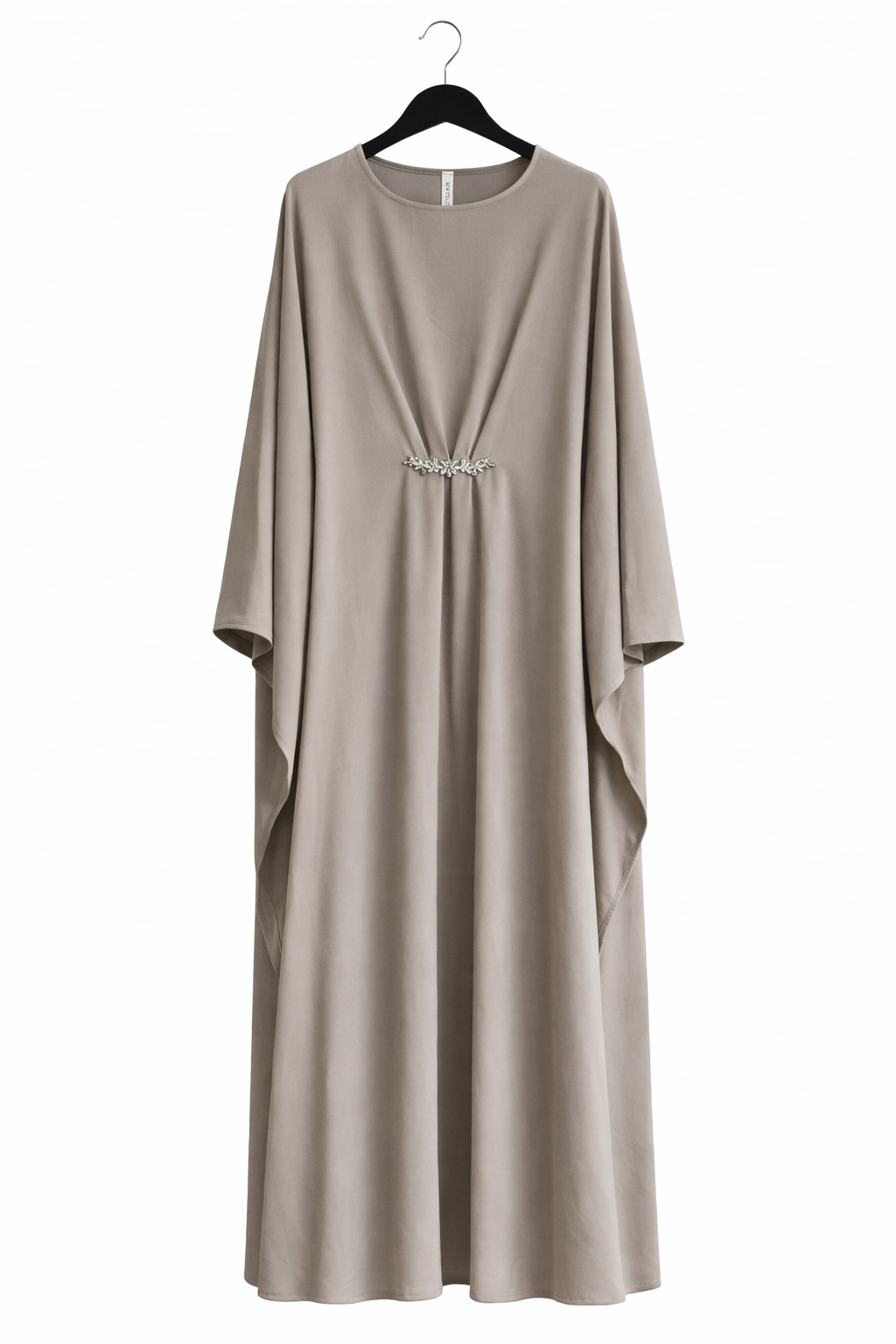 Simple embellished abaya kaftan with inner tie