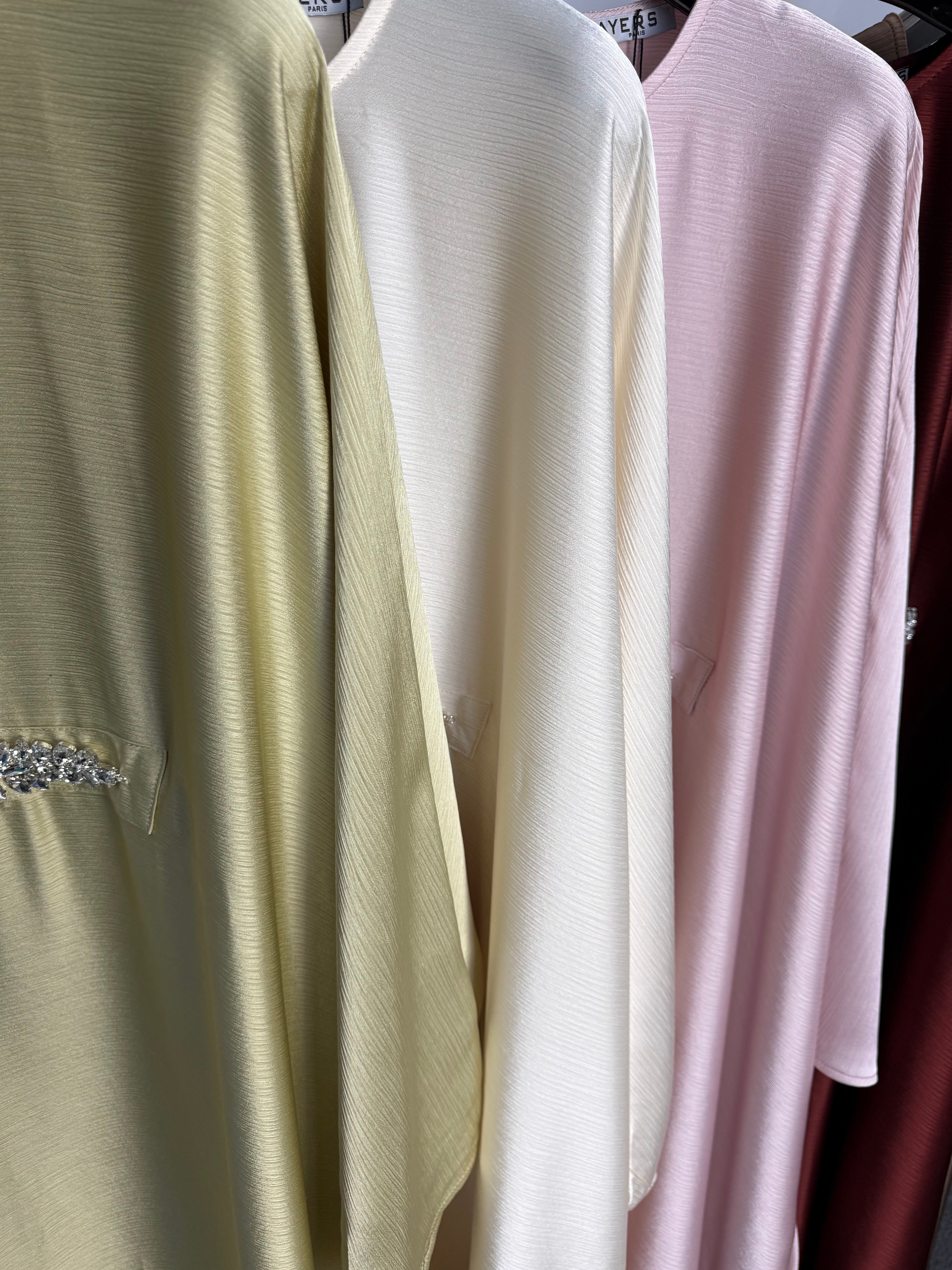 Kaftan Style belt embellished abaya with inner tie