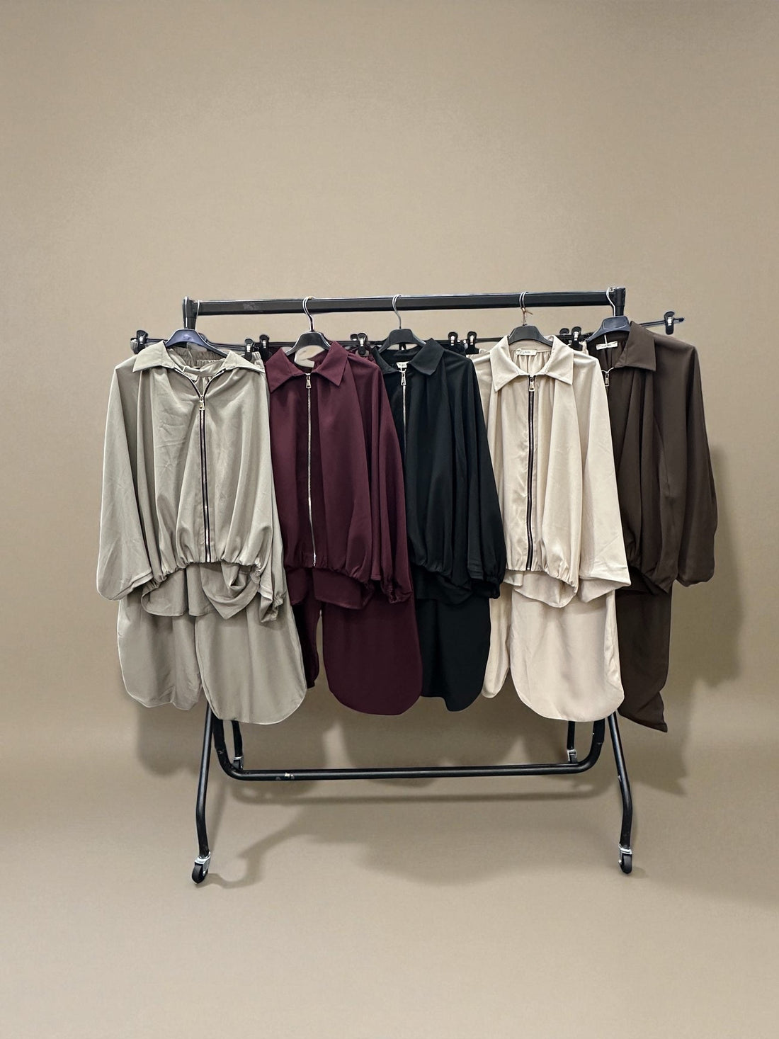 Zip Up Collar Detail Co-Ord Set