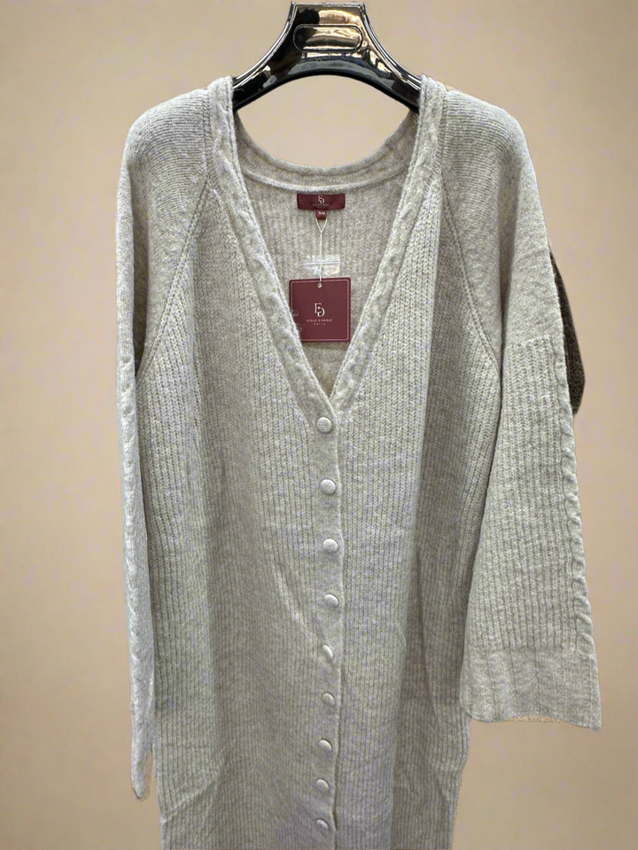 Ribbed buttoned cardigans