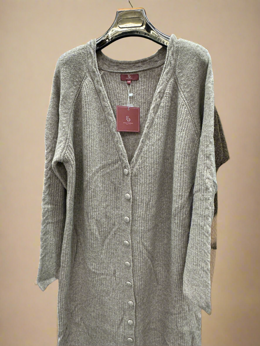 Ribbed buttoned cardigans