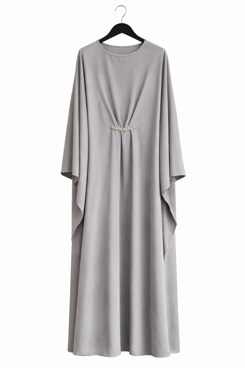 Simple embellished abaya kaftan with inner tie