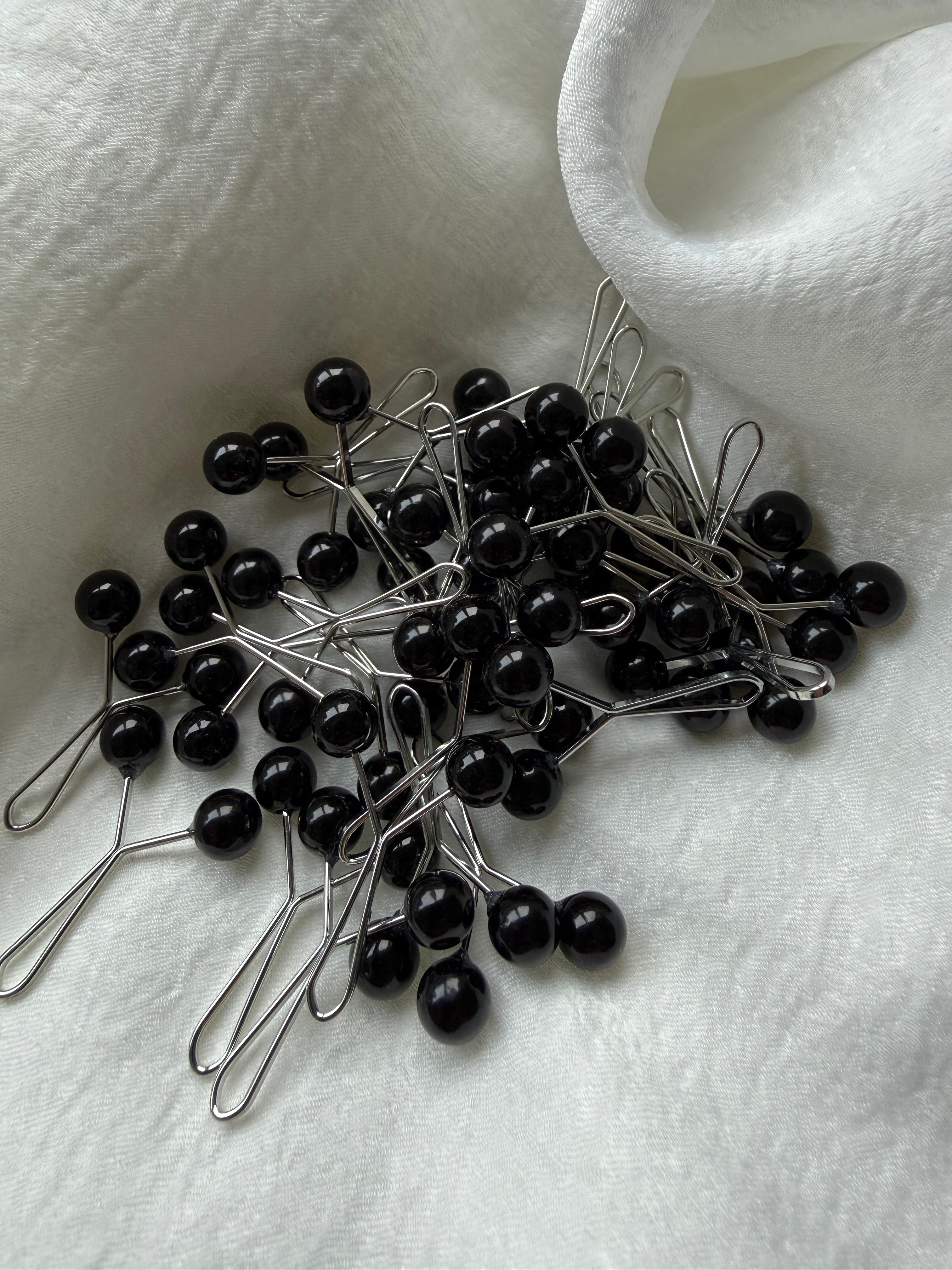 8 pcs black hijab grip pin clips strong and secure