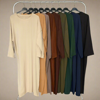 Daily casual open abaya with pockets