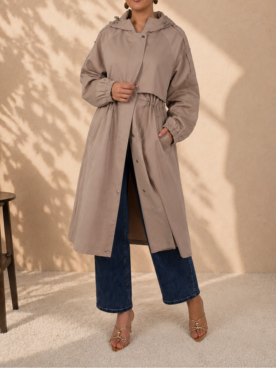 Essential Hooded Trench Coat