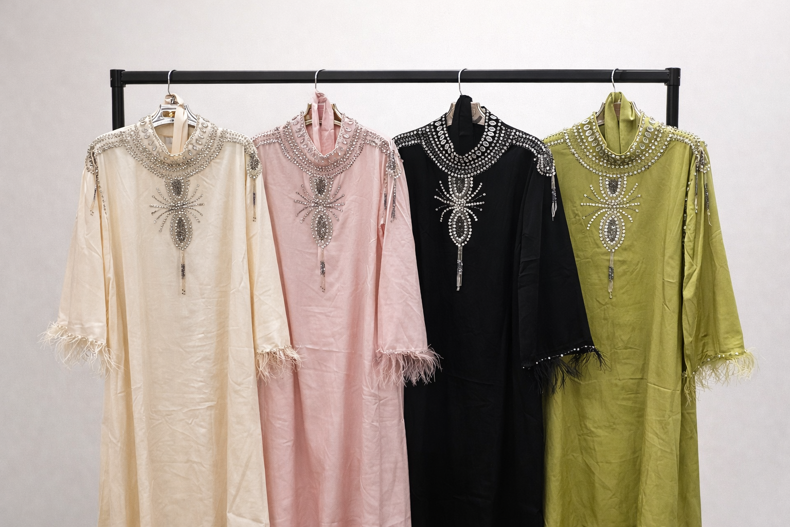 Imperial Crystal Collar Kaftan