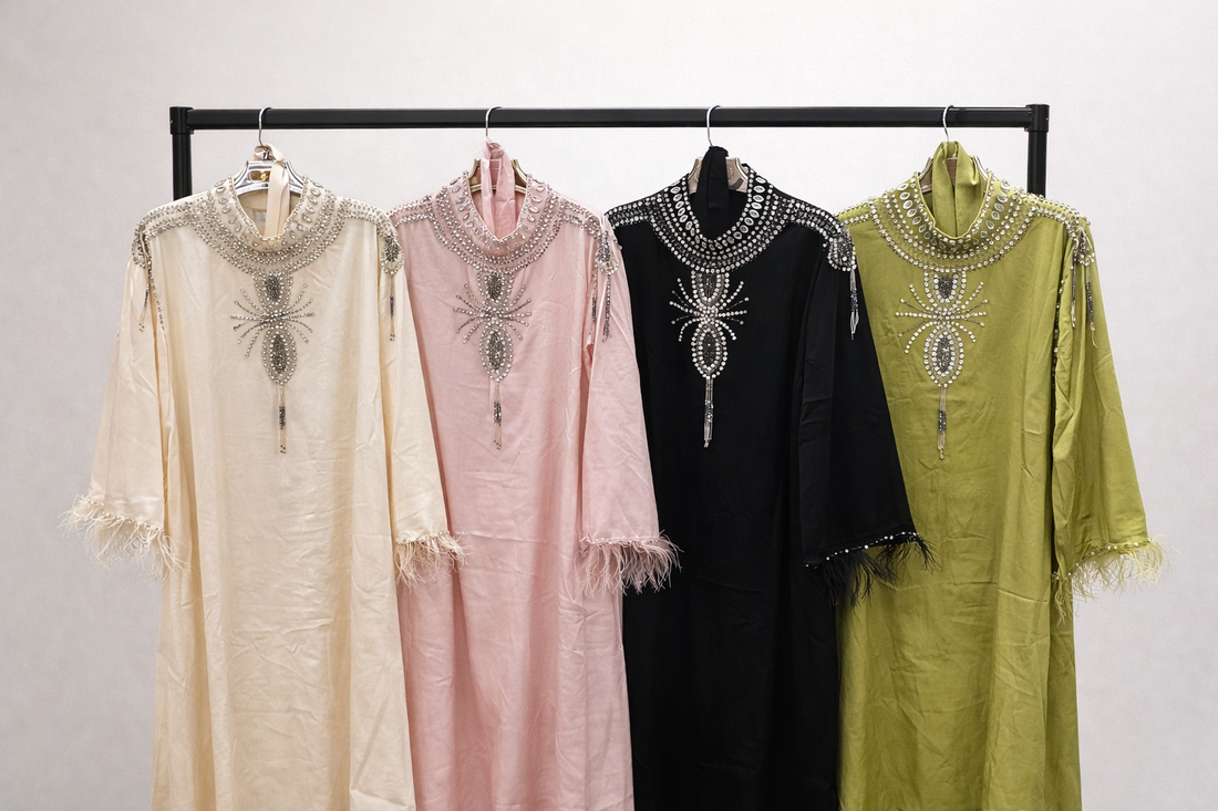 Imperial Crystal Collar Kaftan