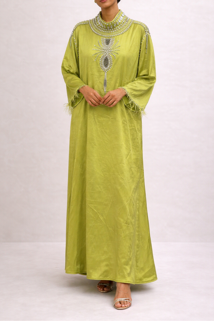 Imperial Crystal Collar Kaftan