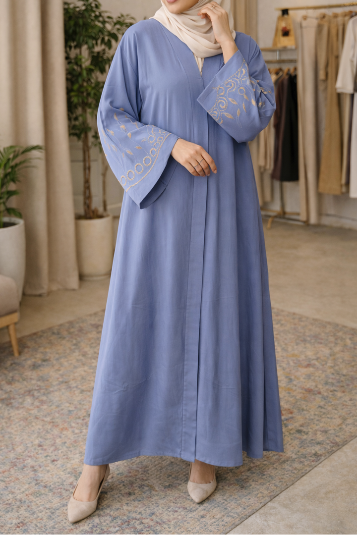 Vine Sleeve Embroidered Abaya