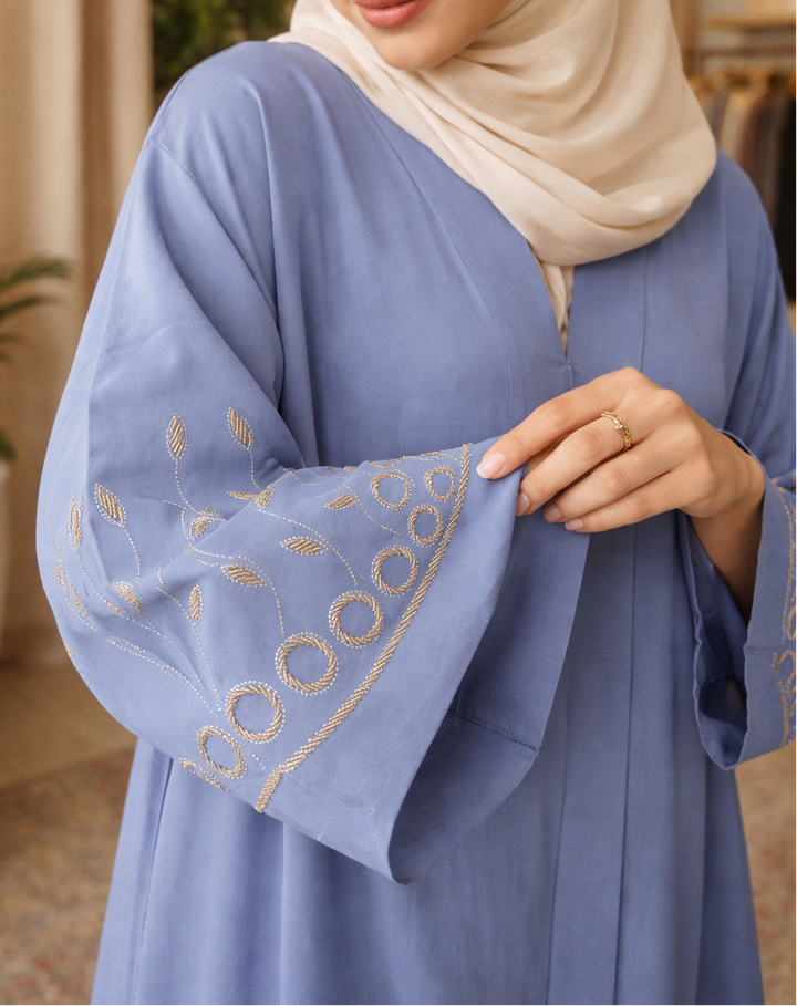 Vine Sleeve Embroidered Abaya