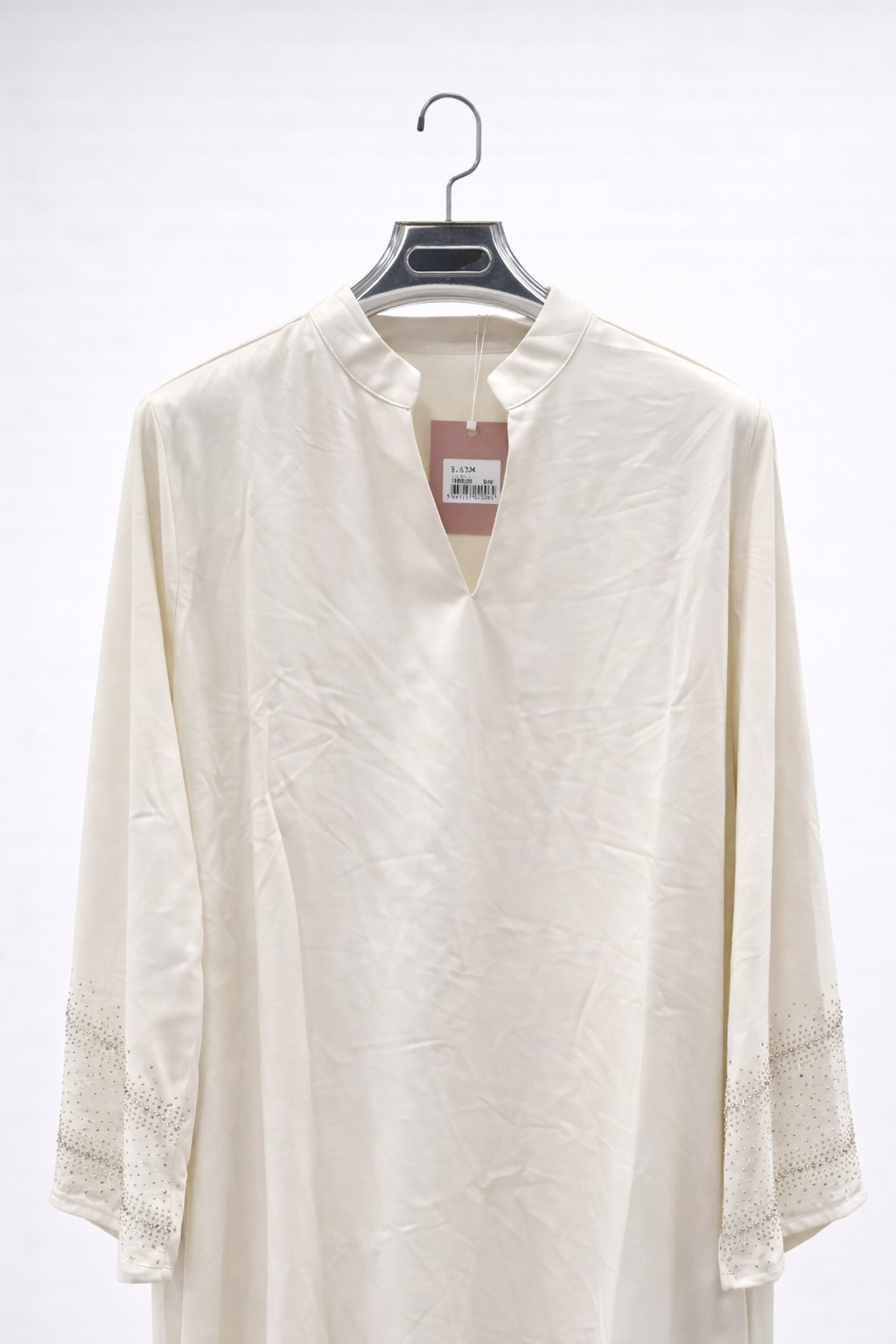 Minimal Beaded Cuff Abaya