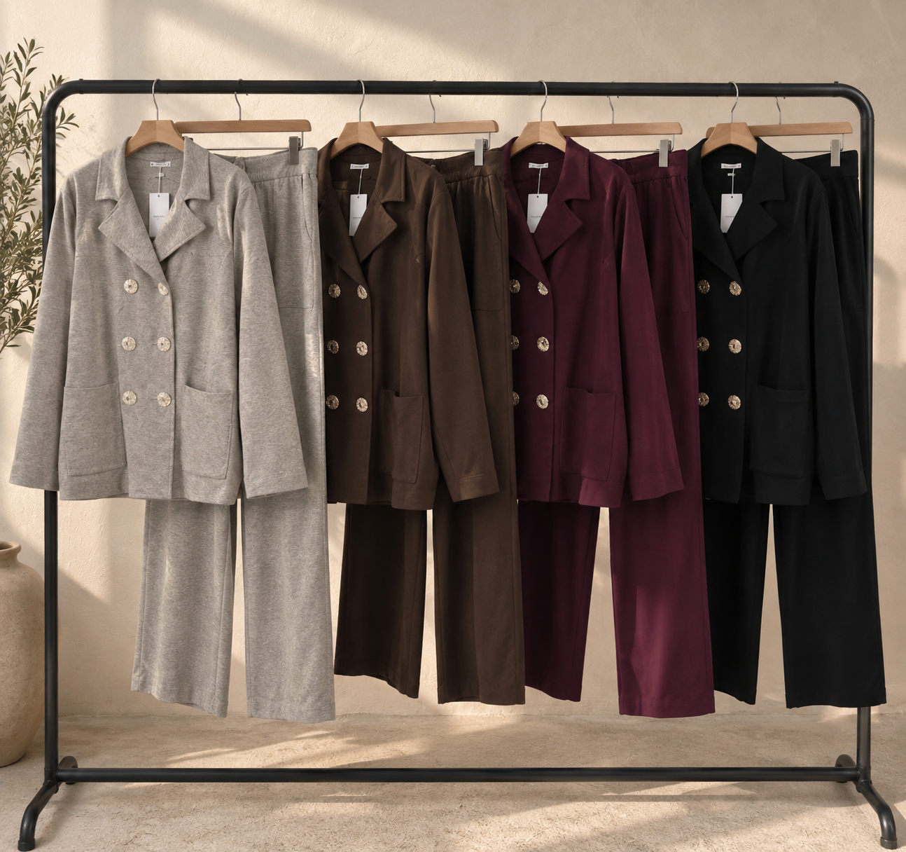 Double Breasted Trouser Set