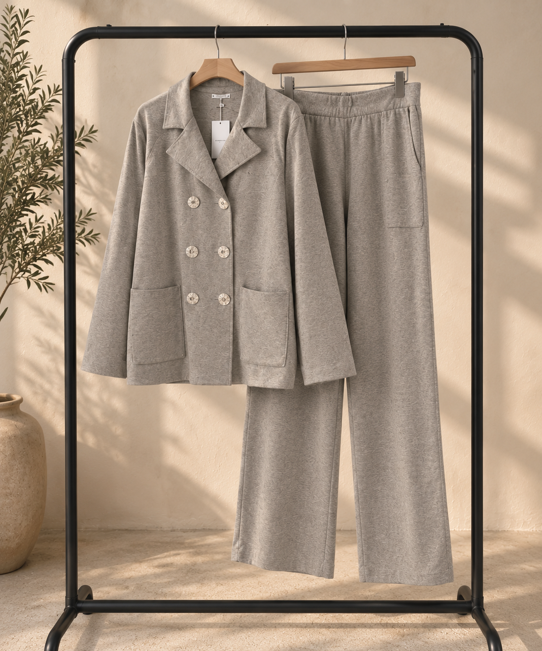 Double Breasted Trouser Set