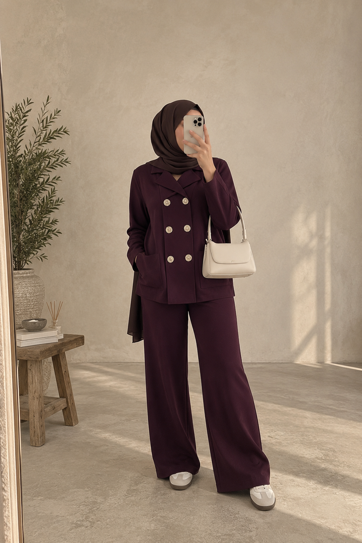 Double Breasted Trouser Set