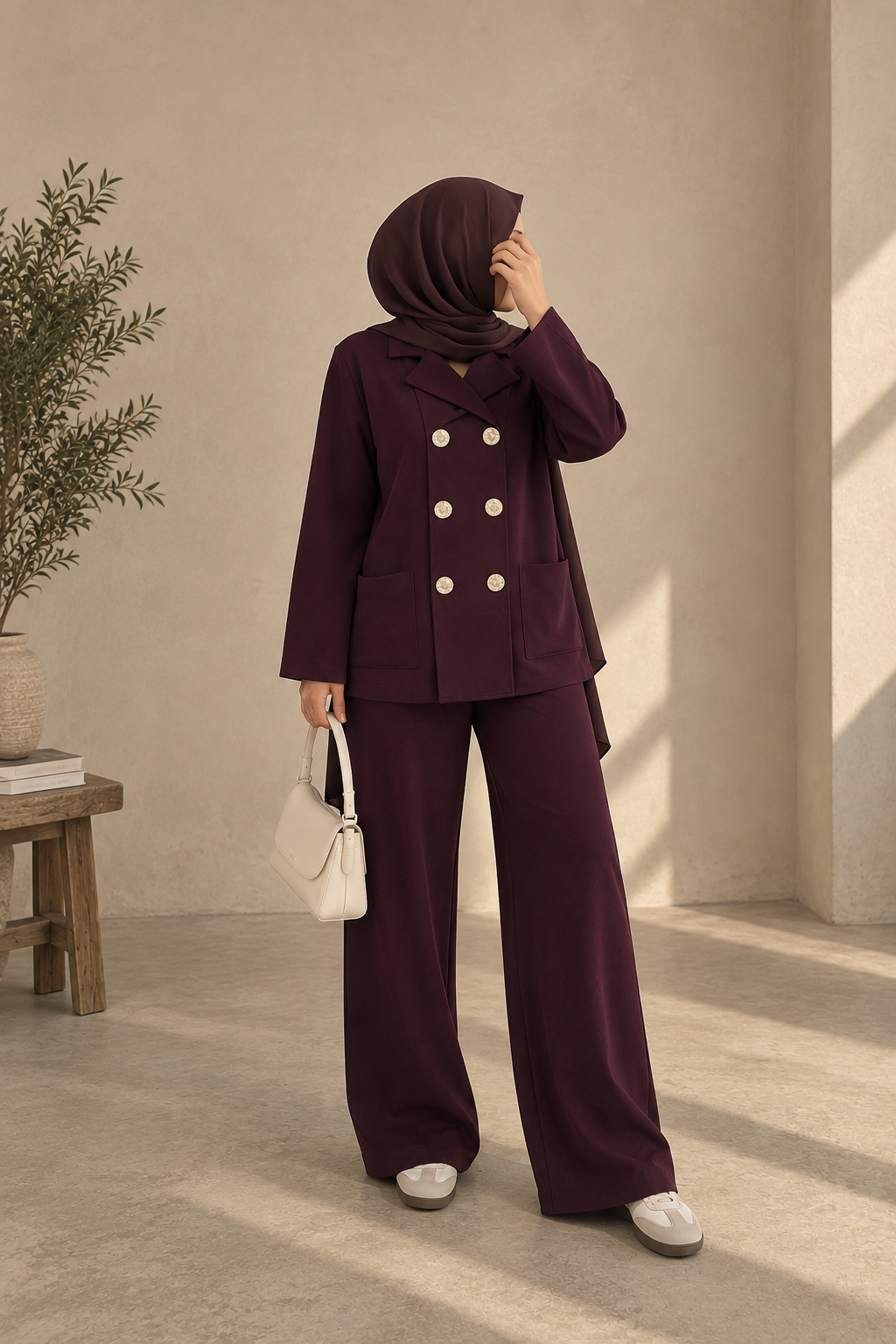 Double Breasted Trouser Set