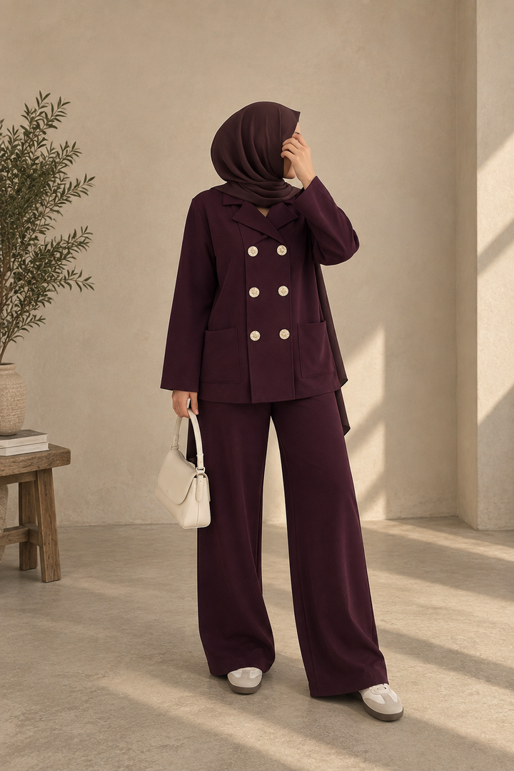 Double Breasted Trouser Set