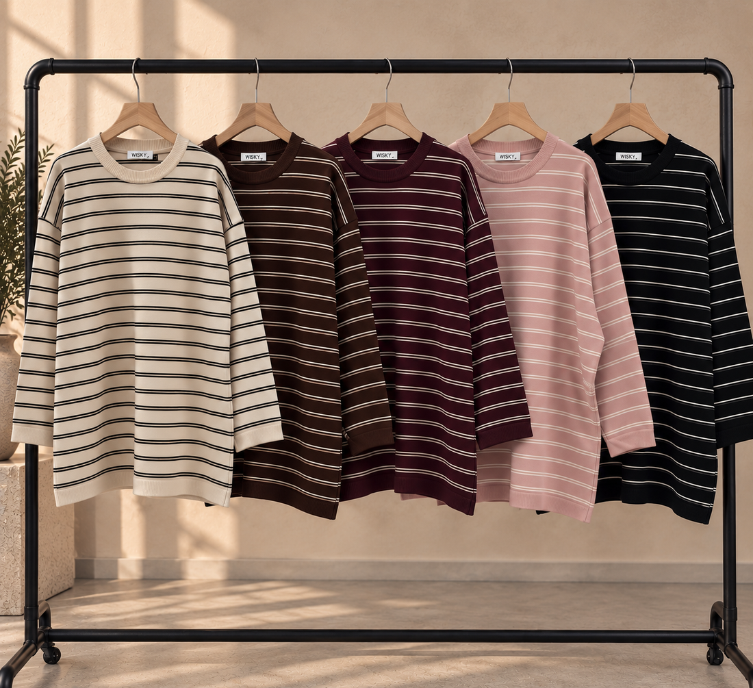 Longline Stripe Knit Top