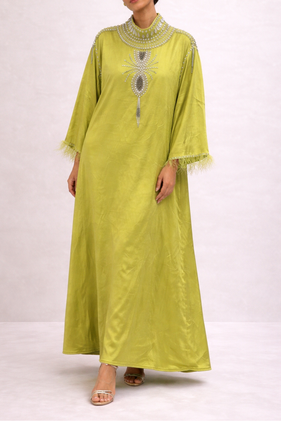 Imperial Crystal Collar Kaftan