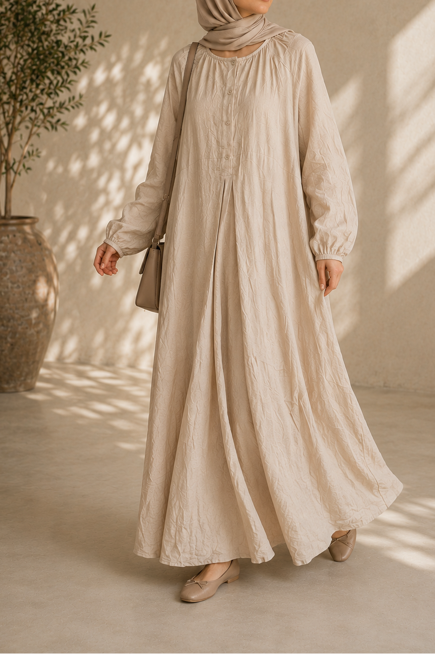 Relaxed Buttoned Maxi Dress