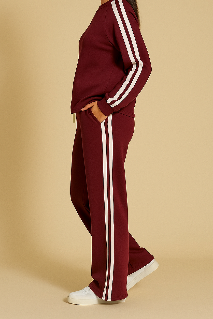 Striped sweatshirt set