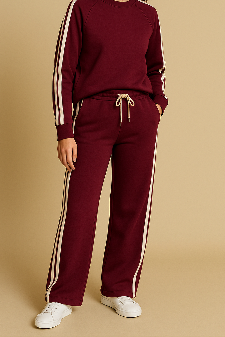 Striped sweatshirt set