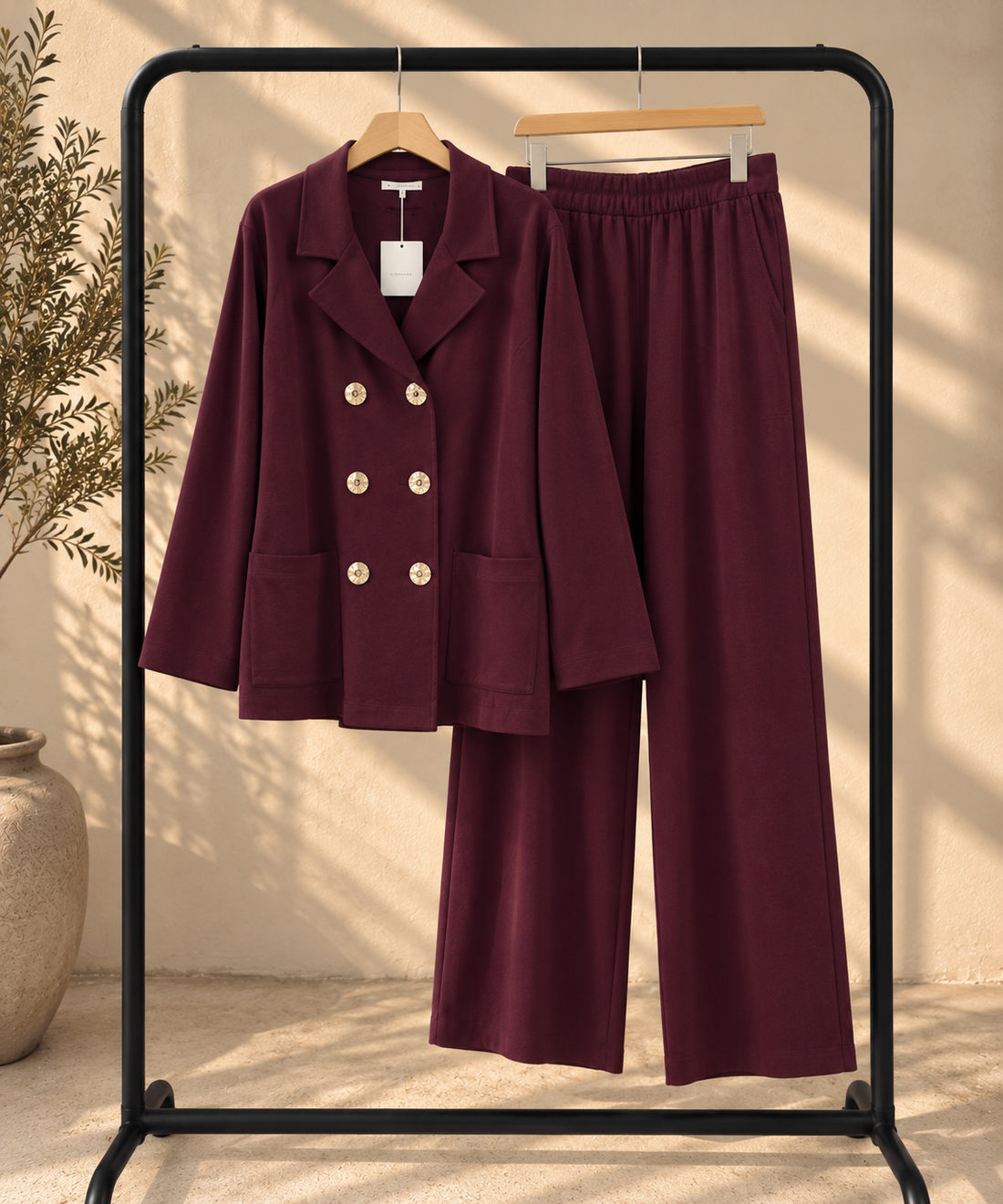 Double Breasted Trouser Set