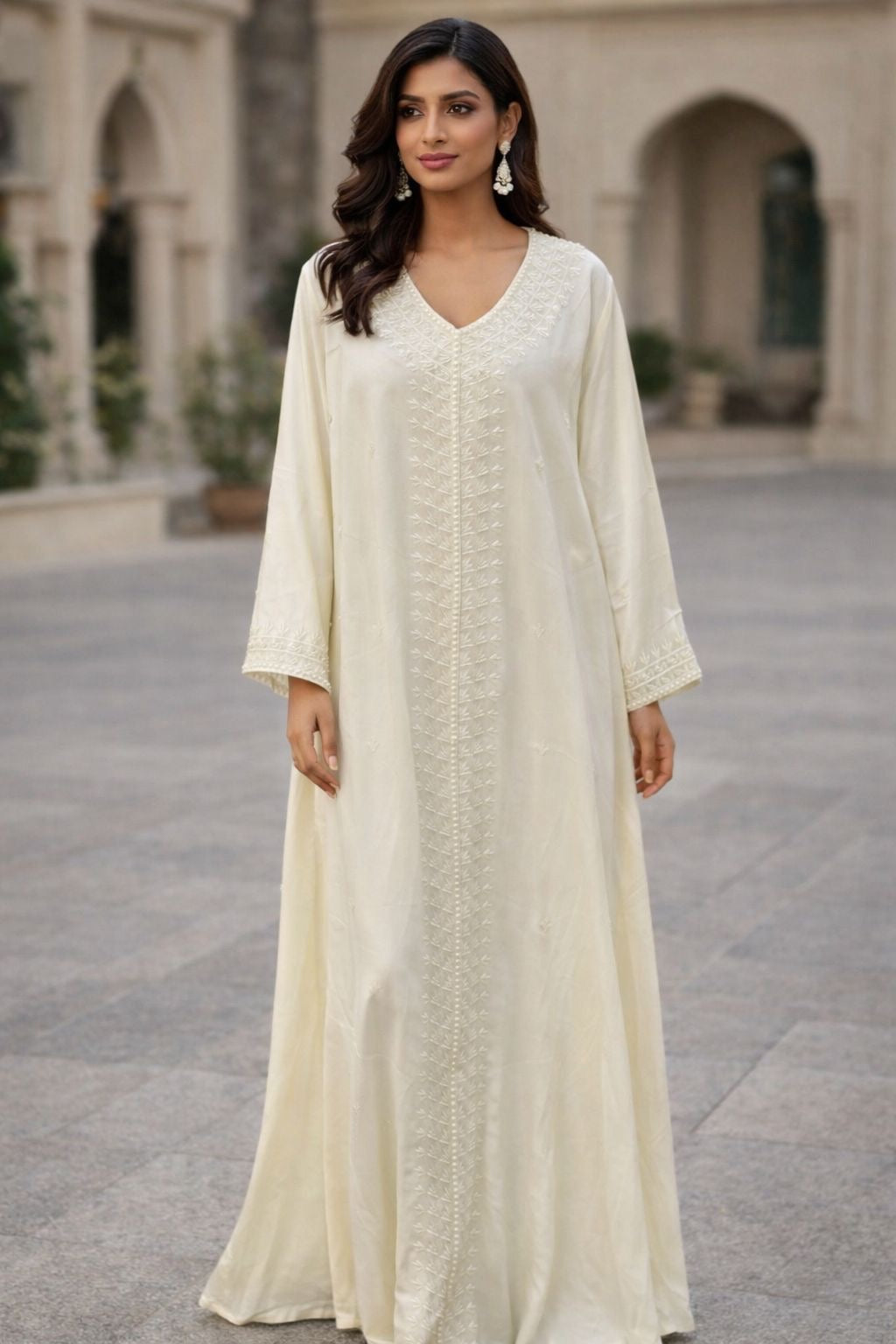 Luxury Flowy dress with intricate front detailing