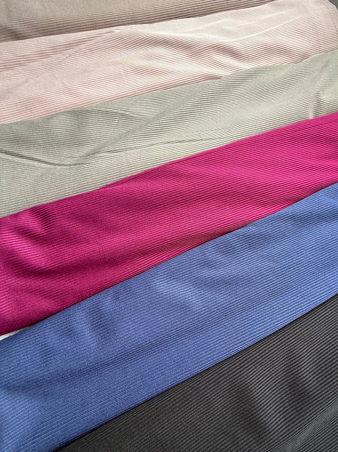 Bamboo ribbed jersey hijabs triple stitched stretchy