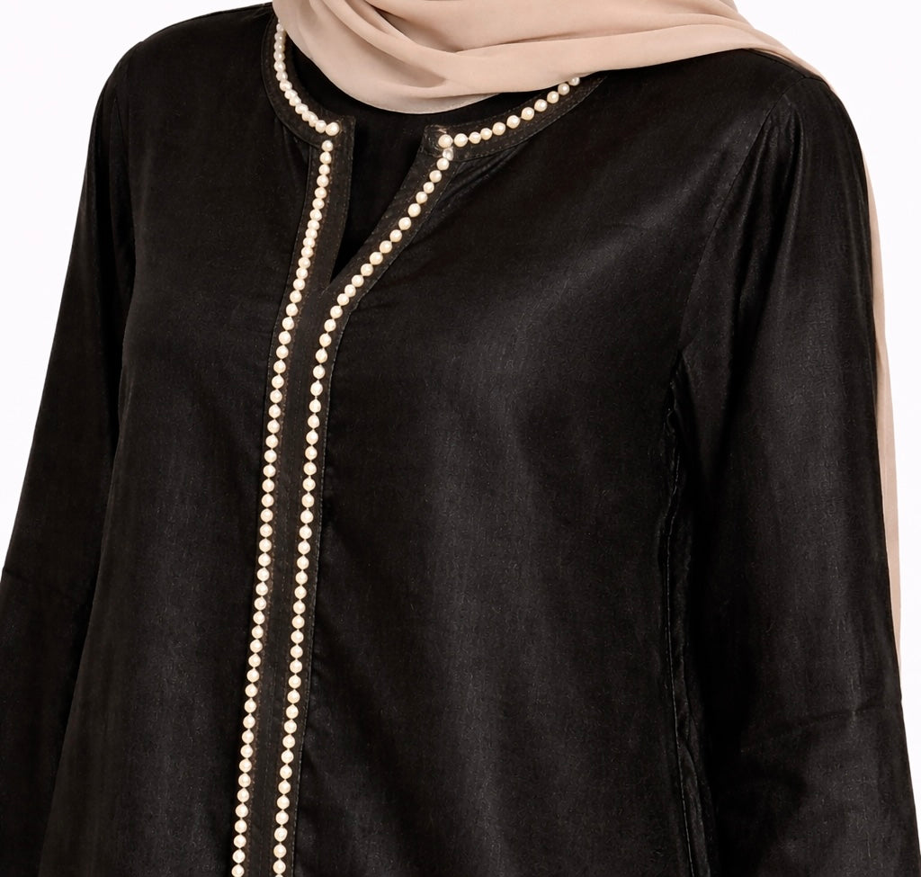 Organza Pearl Bead Trim Co-ord Set with pockets